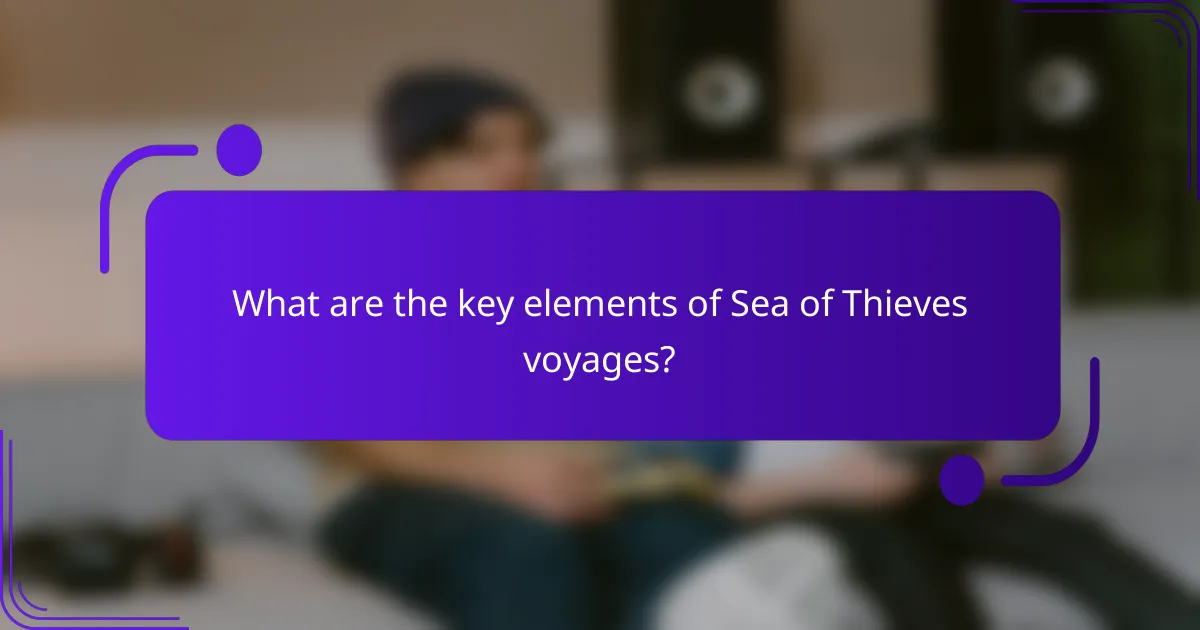 What are the key elements of Sea of Thieves voyages?