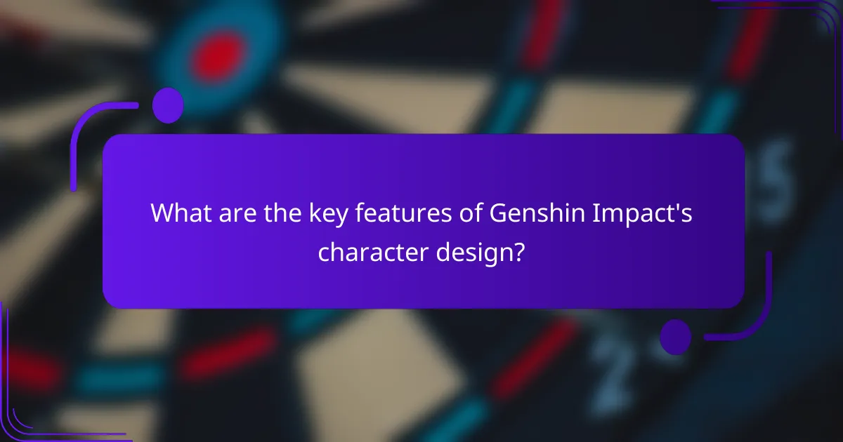 What are the key features of Genshin Impact's character design?