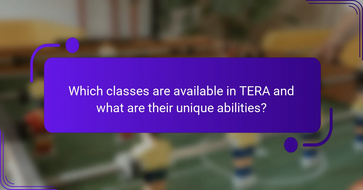 Which classes are available in TERA and what are their unique abilities?